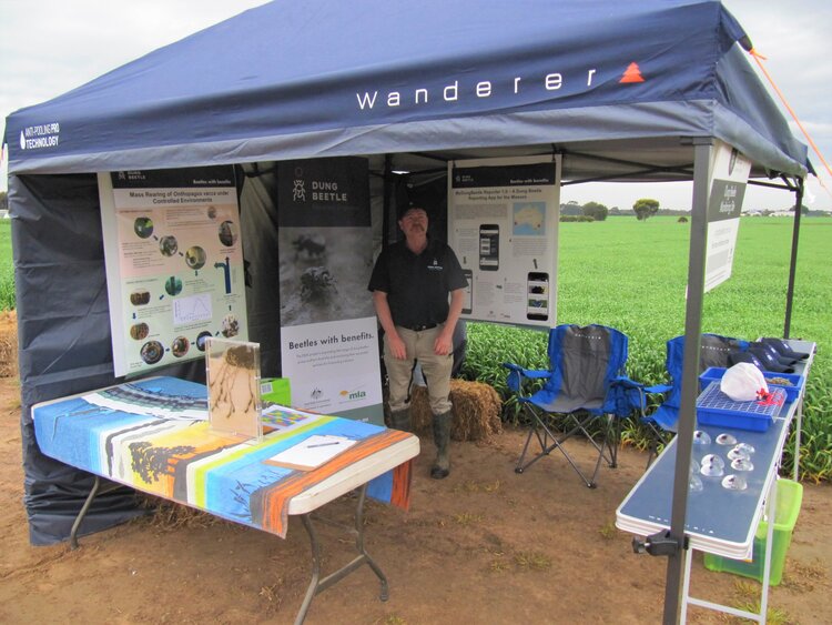 Graeme in the DBEE display at Agrifocus 2019
