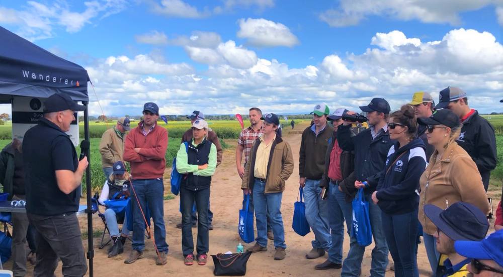 Russ delivering a field seminar at Agrifocus 2019